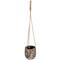 Hello Honey® 5" Brown Hanging Stoneware Planter with Rope